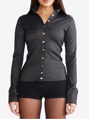 Susamusa London Sienna Shirt Pinstripe NWT